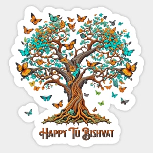Tu B'Shevat Butterfly Tree Sticker